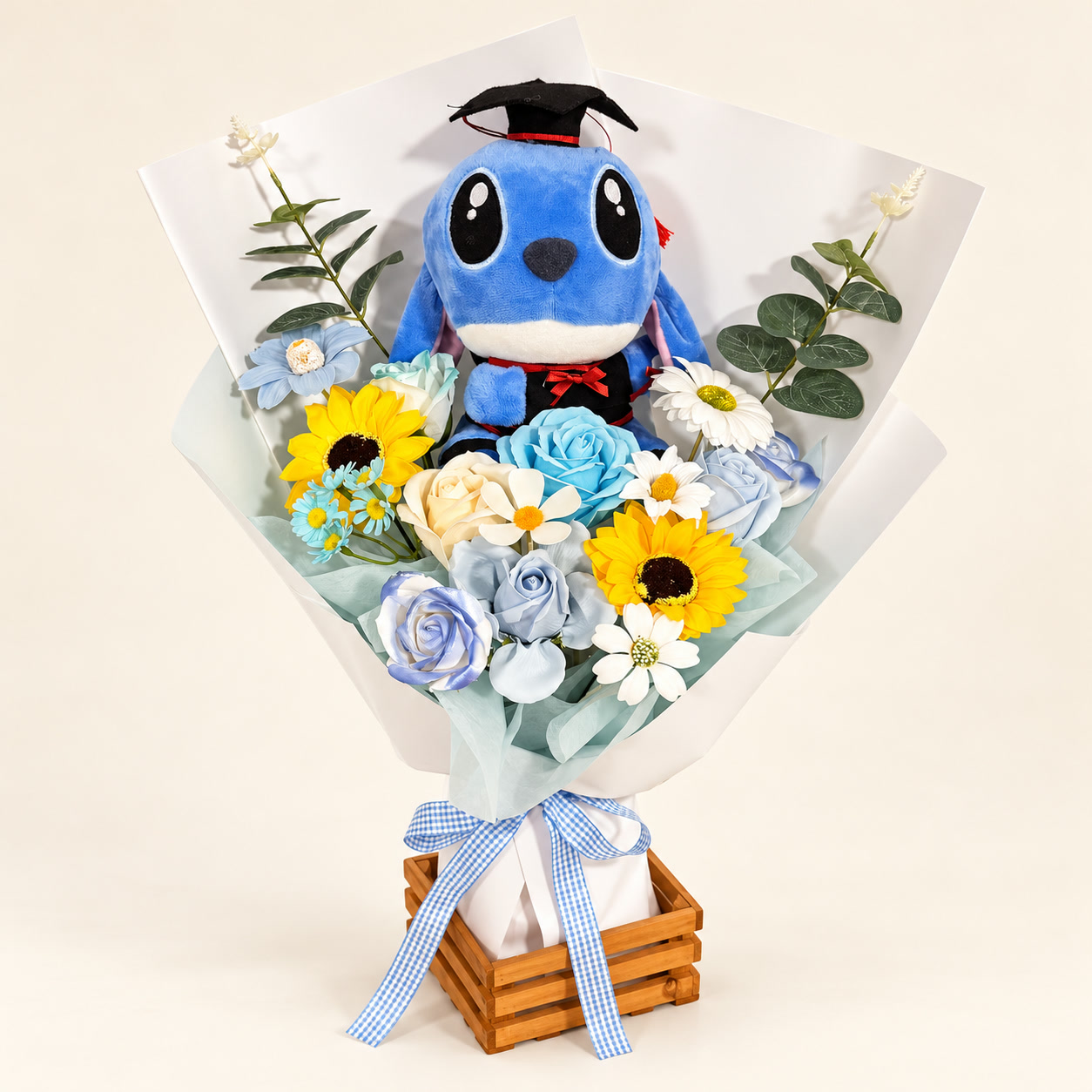 Blue Stitch Graduation Bouquet