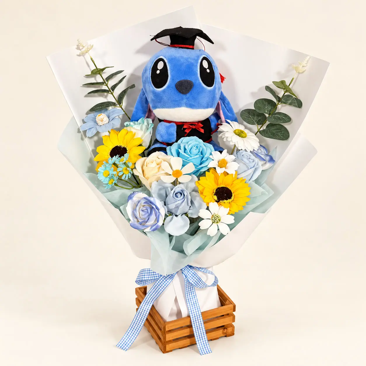 Blue Stitch Graduation Bouquet