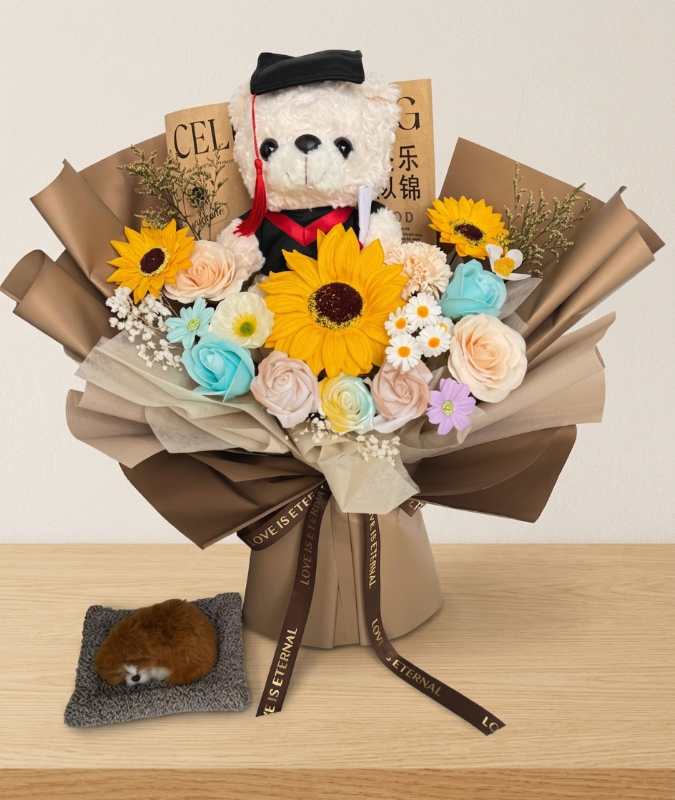 Panda Scholar Graduation Bouquet
