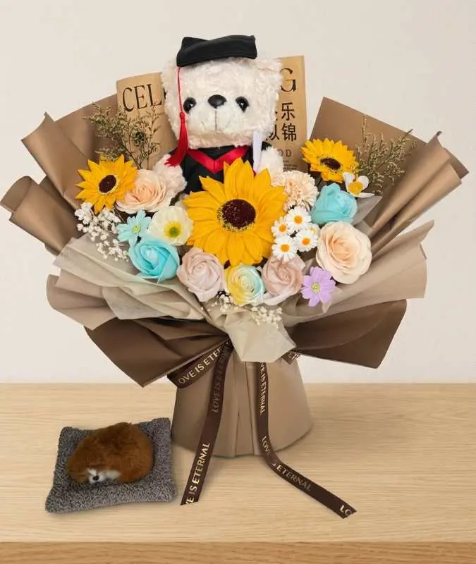 Panda Scholar Graduation Bouquet