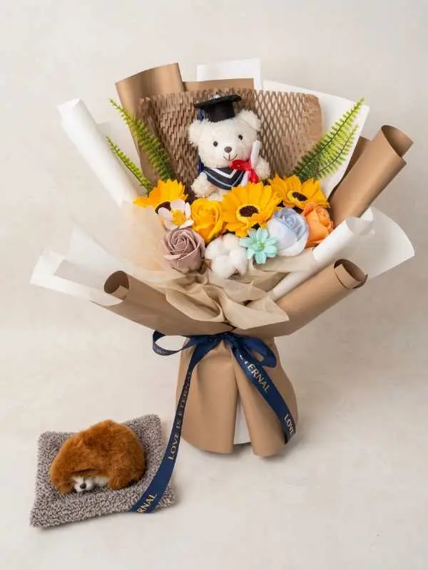 Puppy Scholar Graduation Bouquet