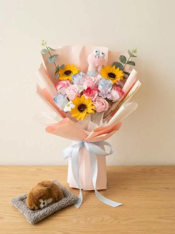 Peach Bloom Graduation Bouquet