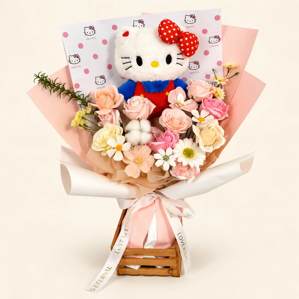 Hello Kitty Pink Rose Bouquet