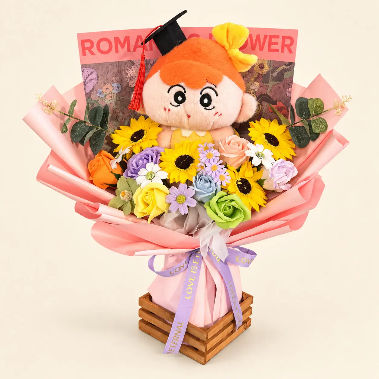 Orange Girl Graduation Bouquet