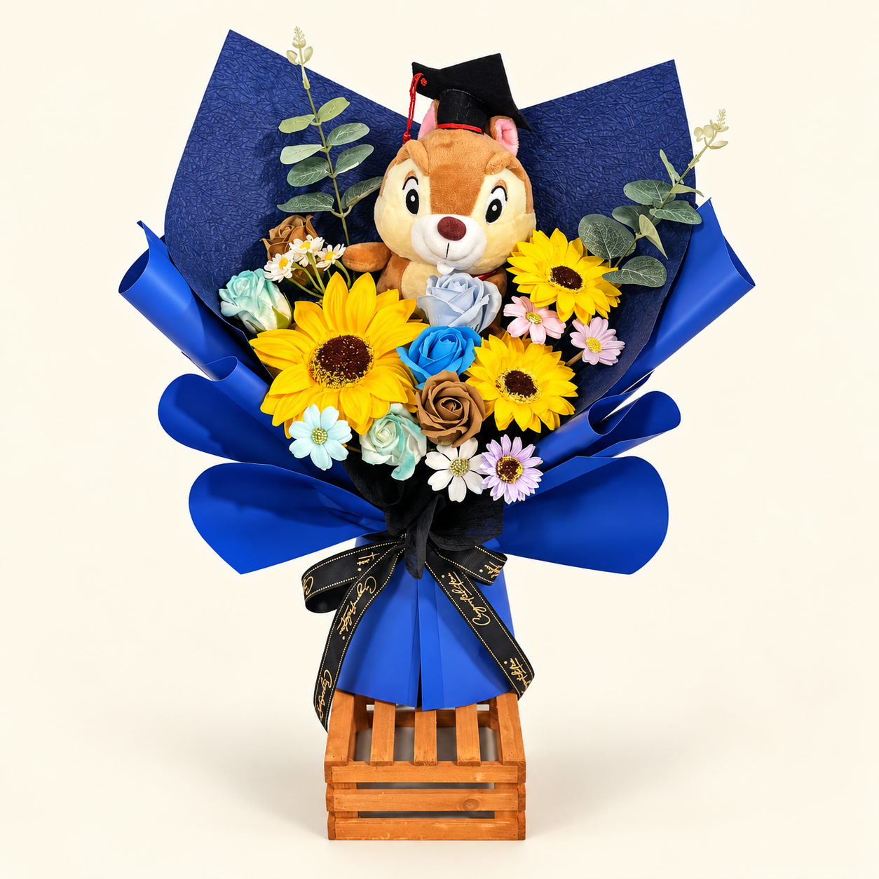 Blue Chipmunk Graduation Bouquet