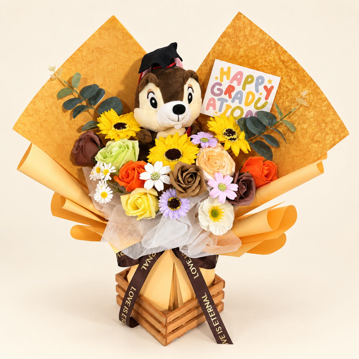 Chipmunk Golden Graduation Bouquet
