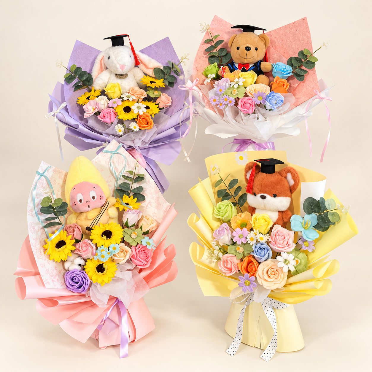 Pastel Graduation Bouquet Collection